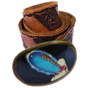 Led Zeppelin Leather Belt Buckle Original Blimp Vintage 70s 1977 Original by Pac